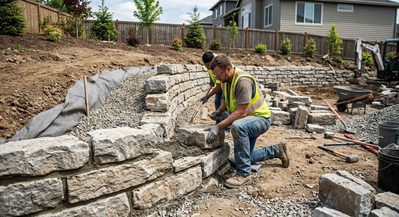 Block Retaining Wall Installation in Vero Beach, FL