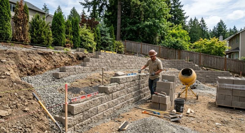 Block Retaining Wall Installation in Honolulu, HI