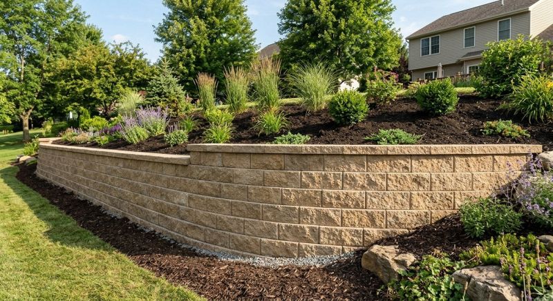 Block Retaining Wall Installation in Santa Rosa, CA