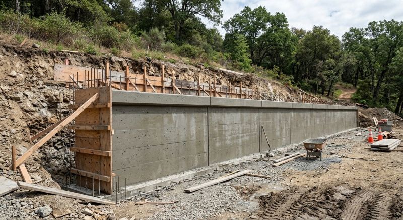 Retention Wall Installation in Clermont, FL